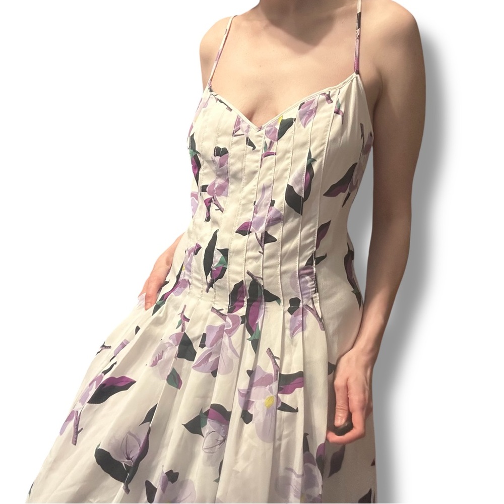 Banana Republic Floral Pintuck Dress Size 10 / M - Picture 6 of 7
